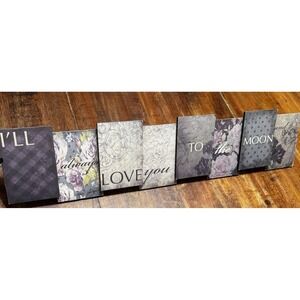 Wall Art Blocks That say "I'll Always Love You To The Moon And Back." Wood 28 in